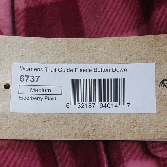 Legendary Whitetails Trail Guide Fleece Shirt Women's Med. Elderberry Plaid NEW! - Picture 6 of 10